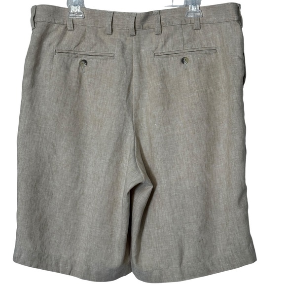 Jos. A. Bank 100% Linen Shorts – Men’s 40 Beige Pleated Summer - Picture 2 of 7